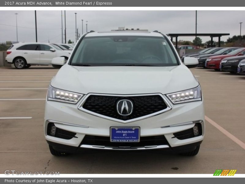 White Diamond Pearl / Espresso 2017 Acura MDX Advance
