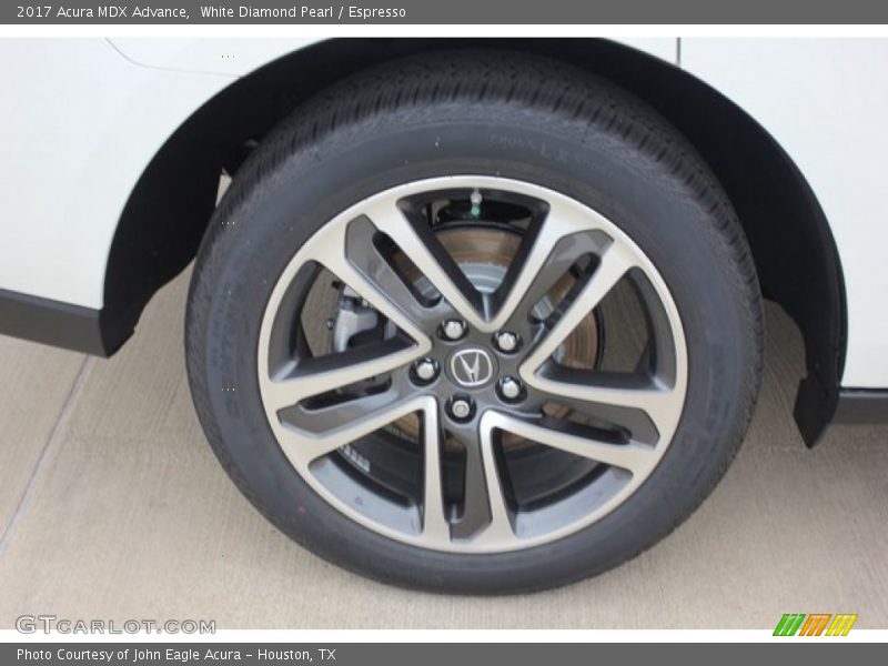 White Diamond Pearl / Espresso 2017 Acura MDX Advance