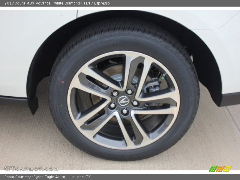 White Diamond Pearl / Espresso 2017 Acura MDX Advance