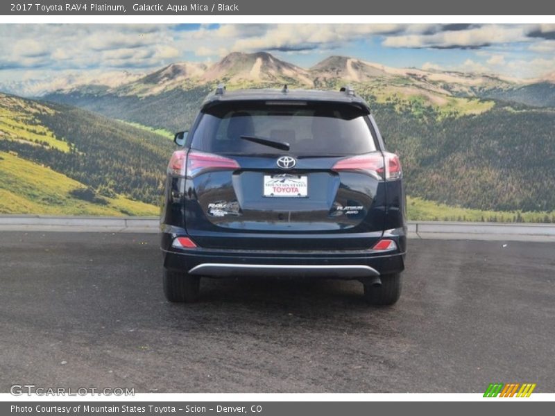 Galactic Aqua Mica / Black 2017 Toyota RAV4 Platinum