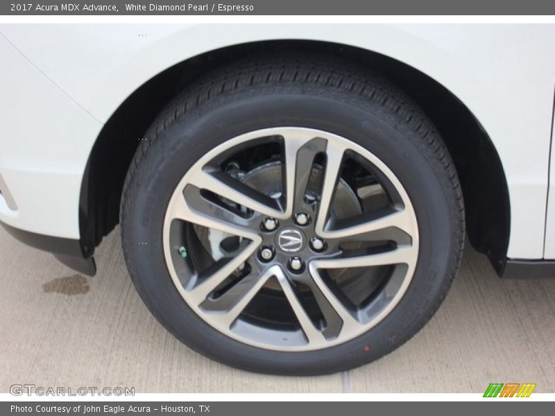White Diamond Pearl / Espresso 2017 Acura MDX Advance