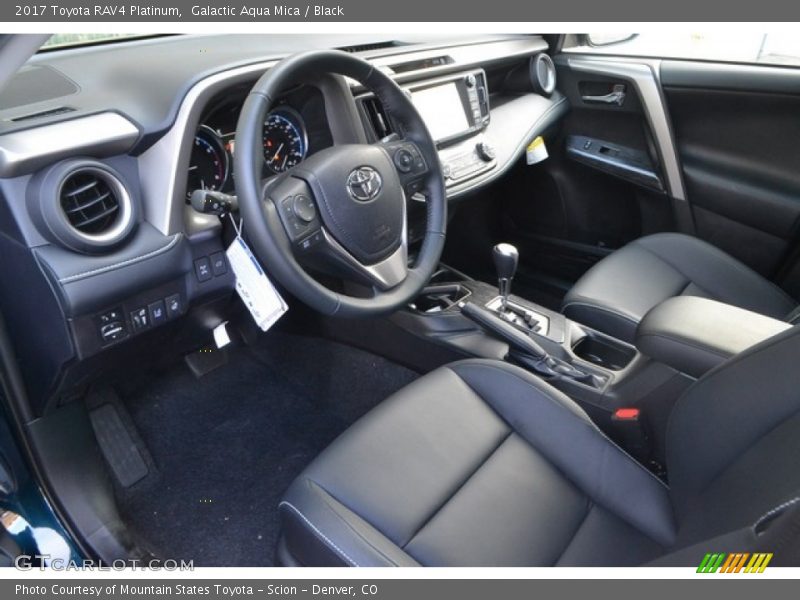 Galactic Aqua Mica / Black 2017 Toyota RAV4 Platinum