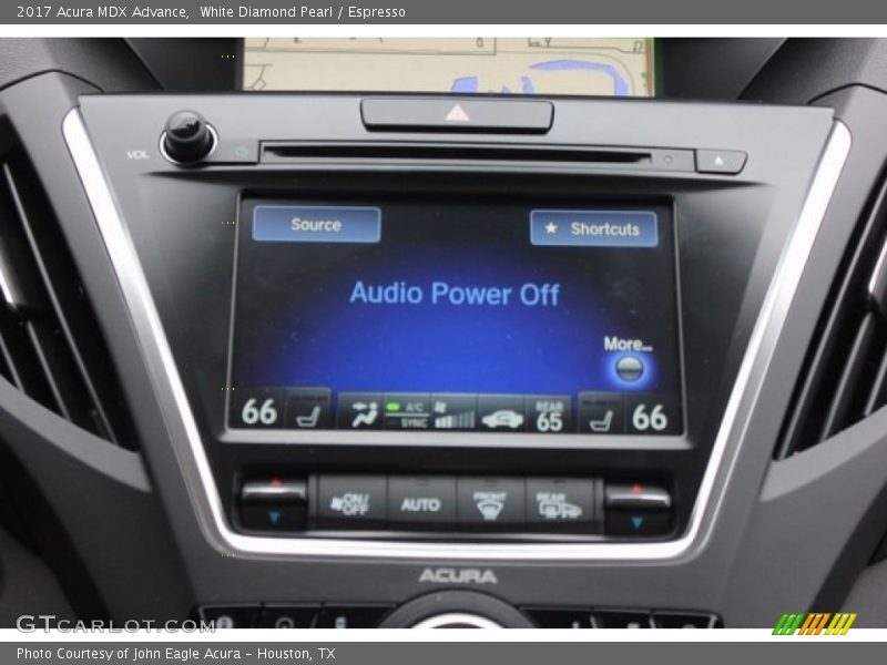 White Diamond Pearl / Espresso 2017 Acura MDX Advance
