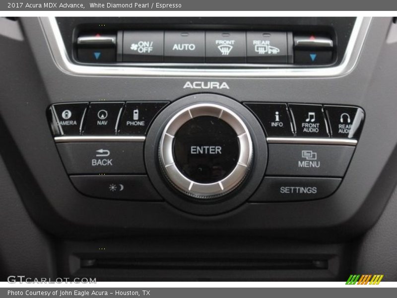 White Diamond Pearl / Espresso 2017 Acura MDX Advance