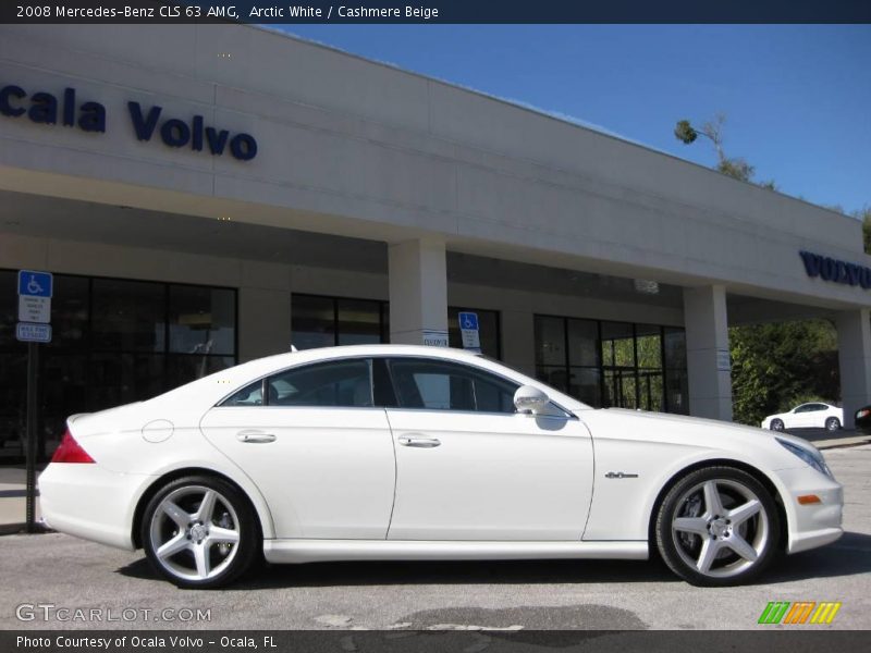 Arctic White / Cashmere Beige 2008 Mercedes-Benz CLS 63 AMG