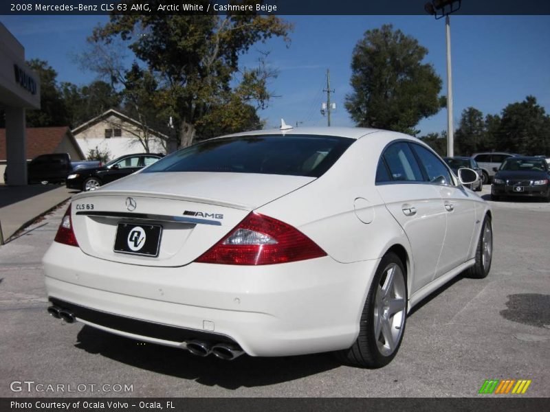 Arctic White / Cashmere Beige 2008 Mercedes-Benz CLS 63 AMG