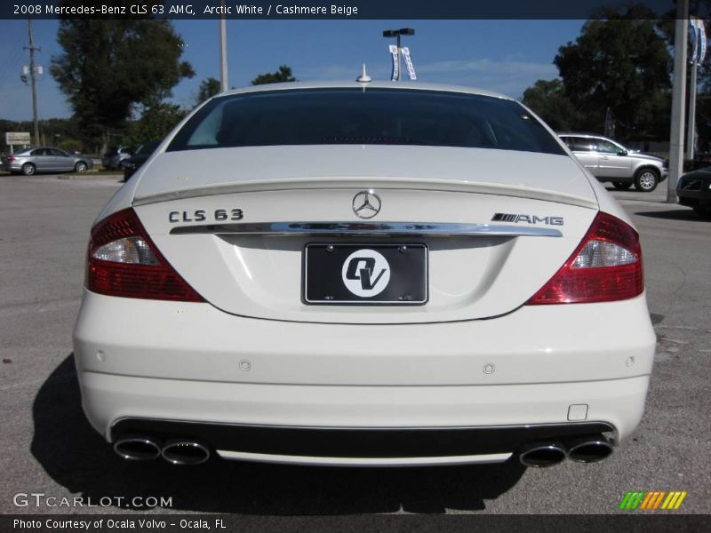 Arctic White / Cashmere Beige 2008 Mercedes-Benz CLS 63 AMG