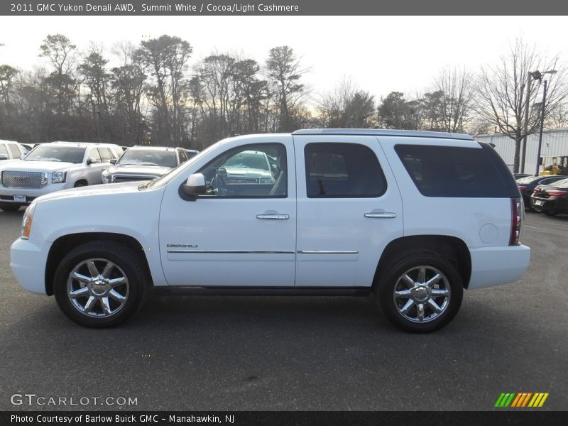 Summit White / Cocoa/Light Cashmere 2011 GMC Yukon Denali AWD