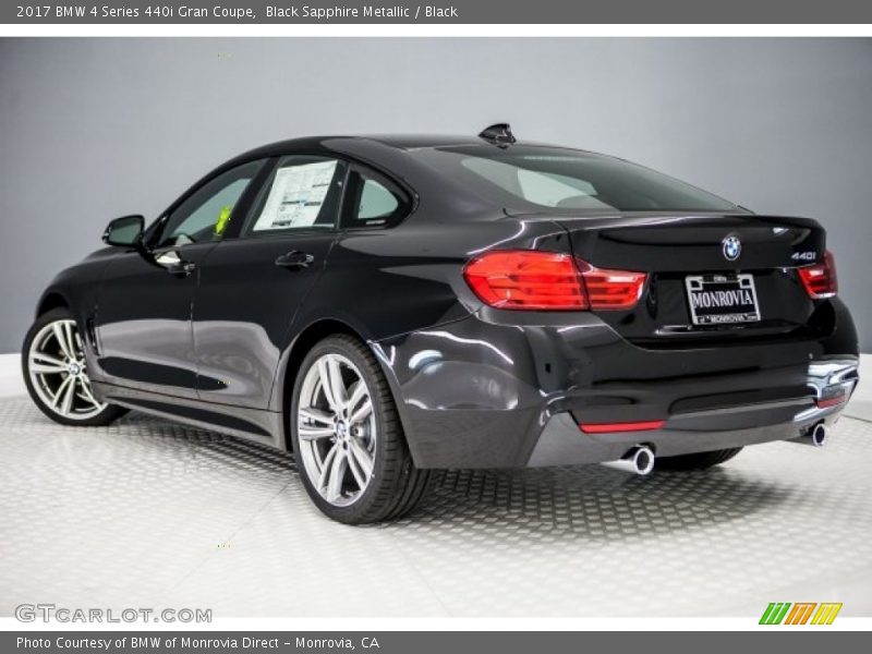 Black Sapphire Metallic / Black 2017 BMW 4 Series 440i Gran Coupe