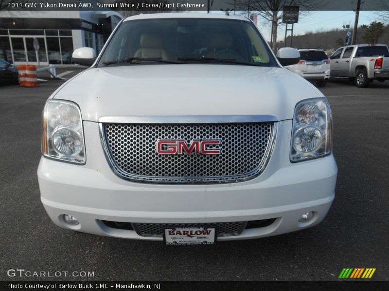 Summit White / Cocoa/Light Cashmere 2011 GMC Yukon Denali AWD