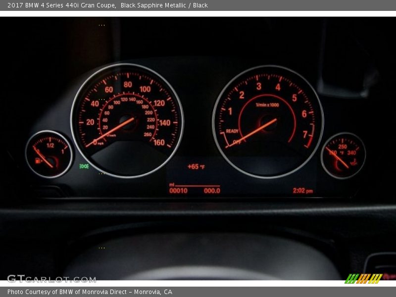Black Sapphire Metallic / Black 2017 BMW 4 Series 440i Gran Coupe