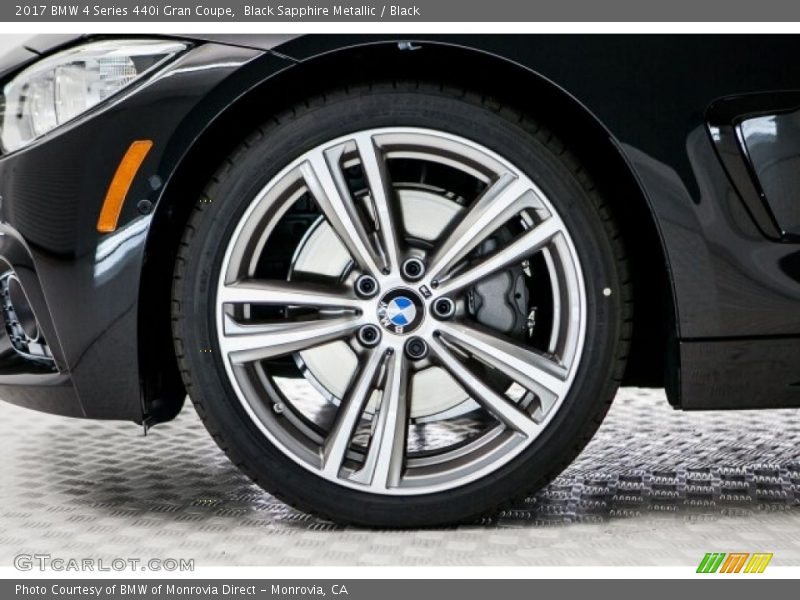 Black Sapphire Metallic / Black 2017 BMW 4 Series 440i Gran Coupe