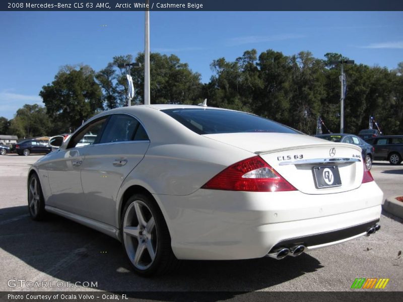 Arctic White / Cashmere Beige 2008 Mercedes-Benz CLS 63 AMG