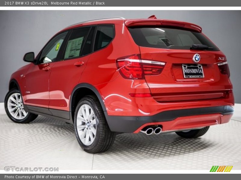 Melbourne Red Metallic / Black 2017 BMW X3 sDrive28i