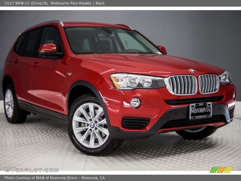 Melbourne Red Metallic / Black 2017 BMW X3 sDrive28i
