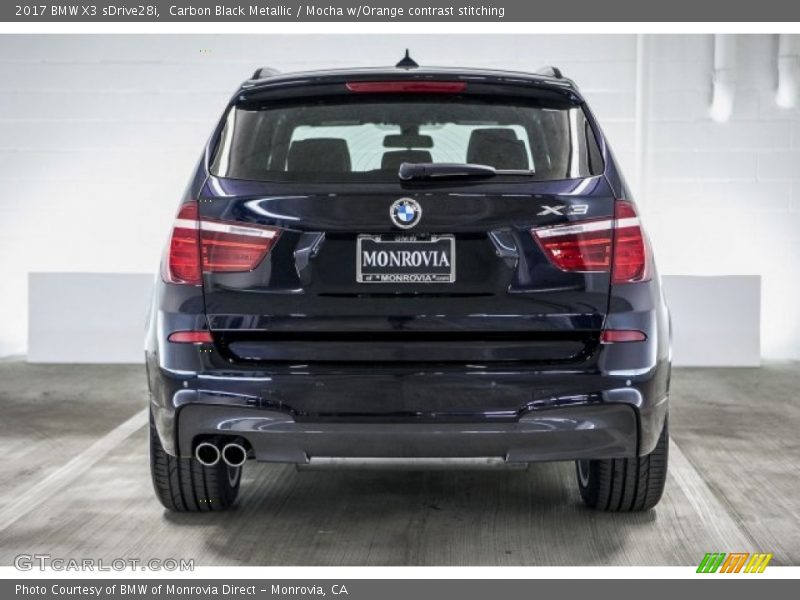 Carbon Black Metallic / Mocha w/Orange contrast stitching 2017 BMW X3 sDrive28i