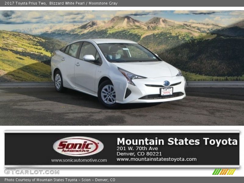 Blizzard White Pearl / Moonstone Gray 2017 Toyota Prius Two