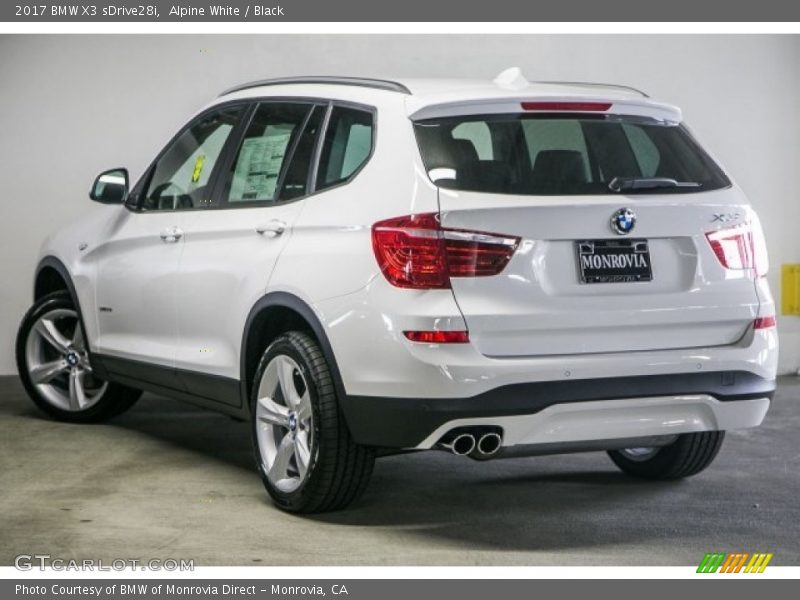 Alpine White / Black 2017 BMW X3 sDrive28i