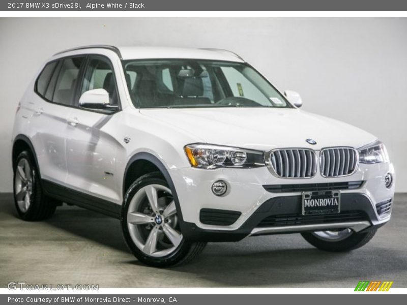 Alpine White / Black 2017 BMW X3 sDrive28i