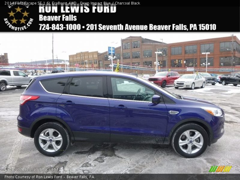 Deep Impact Blue / Charcoal Black 2014 Ford Escape SE 1.6L EcoBoost 4WD