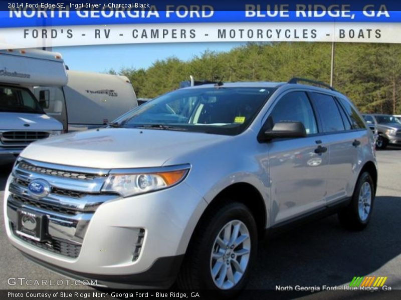 Ingot Silver / Charcoal Black 2014 Ford Edge SE