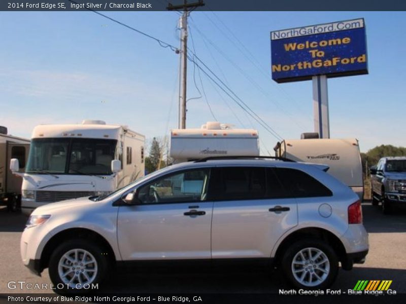 Ingot Silver / Charcoal Black 2014 Ford Edge SE