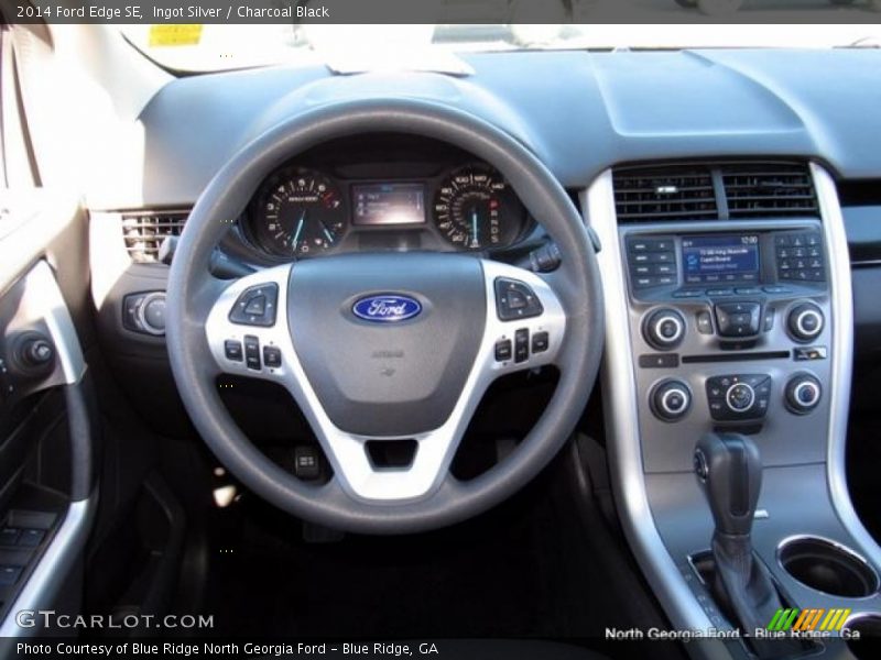 Ingot Silver / Charcoal Black 2014 Ford Edge SE