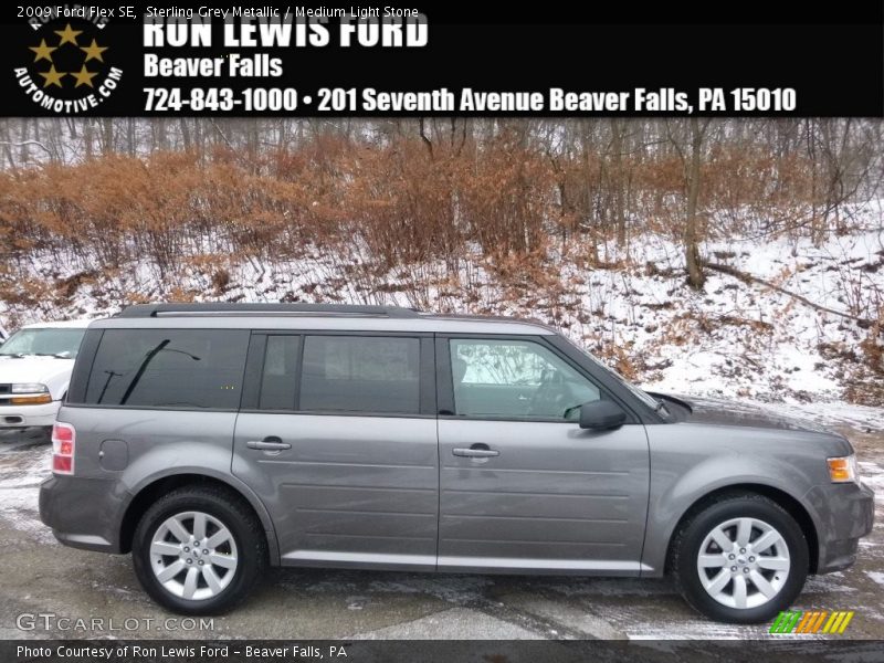 Sterling Grey Metallic / Medium Light Stone 2009 Ford Flex SE