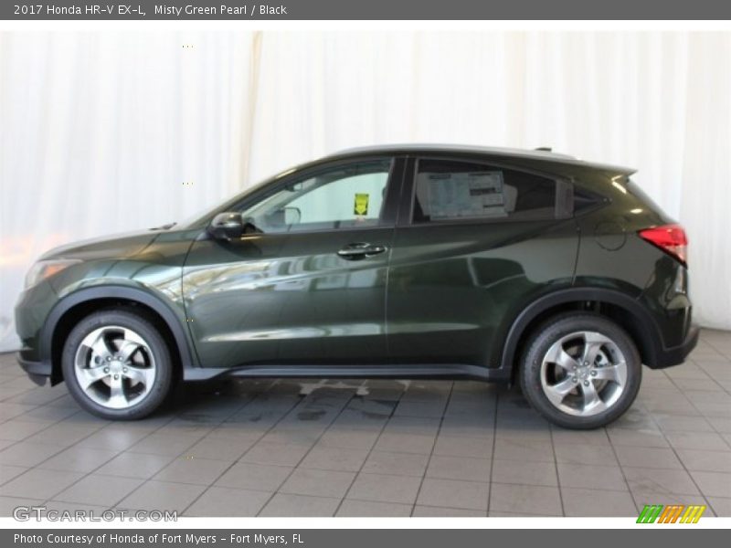 Misty Green Pearl / Black 2017 Honda HR-V EX-L