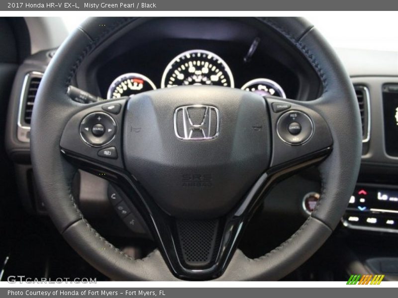 Misty Green Pearl / Black 2017 Honda HR-V EX-L