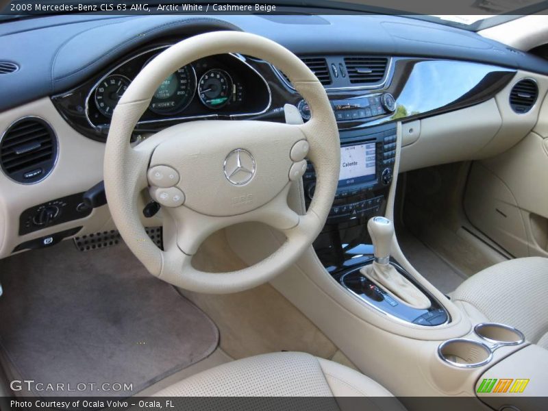 Arctic White / Cashmere Beige 2008 Mercedes-Benz CLS 63 AMG