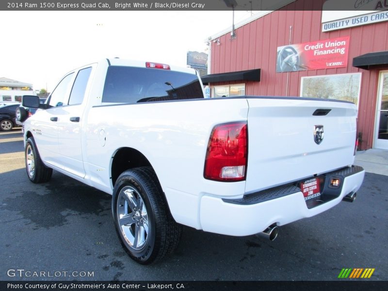 Bright White / Black/Diesel Gray 2014 Ram 1500 Express Quad Cab
