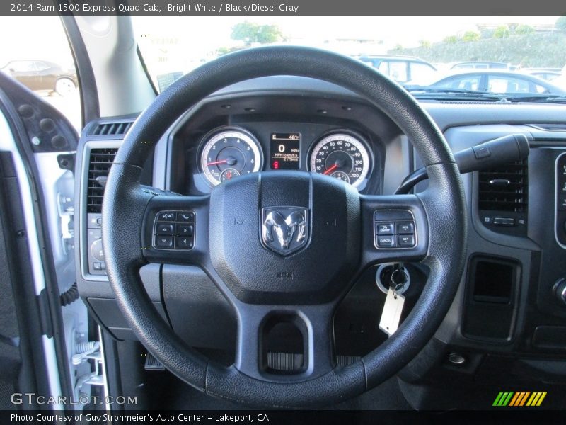 Bright White / Black/Diesel Gray 2014 Ram 1500 Express Quad Cab