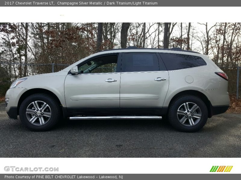 Champagne Silver Metallic / Dark Titanium/Light Titanium 2017 Chevrolet Traverse LT