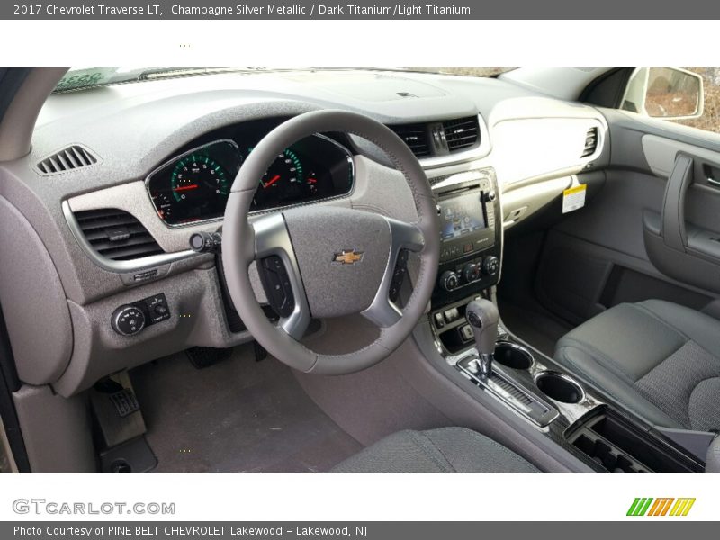 Champagne Silver Metallic / Dark Titanium/Light Titanium 2017 Chevrolet Traverse LT