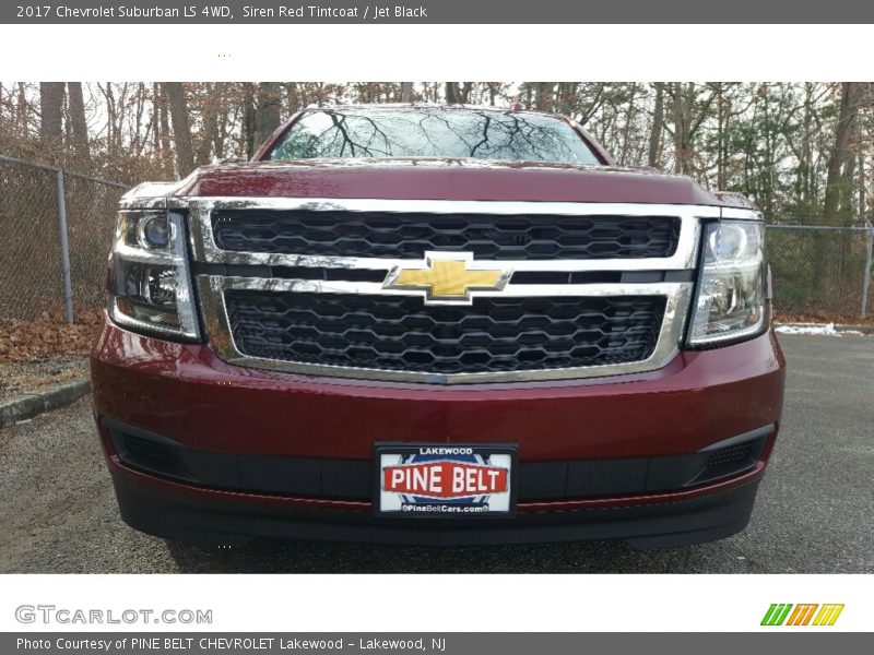 Siren Red Tintcoat / Jet Black 2017 Chevrolet Suburban LS 4WD