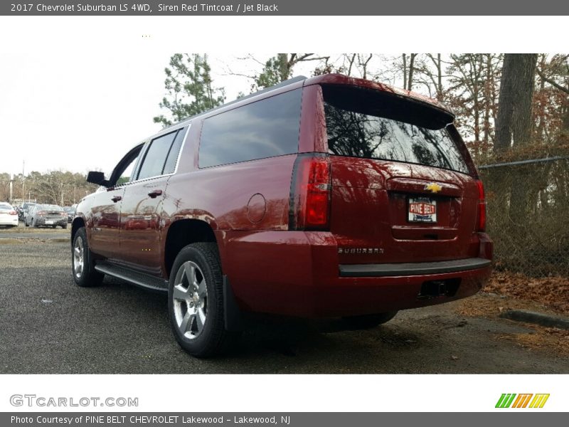 Siren Red Tintcoat / Jet Black 2017 Chevrolet Suburban LS 4WD