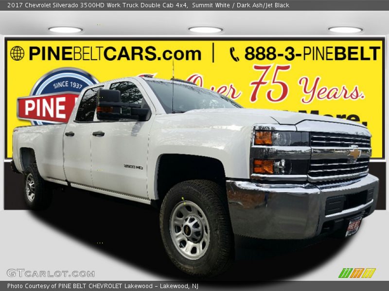 Summit White / Dark Ash/Jet Black 2017 Chevrolet Silverado 3500HD Work Truck Double Cab 4x4