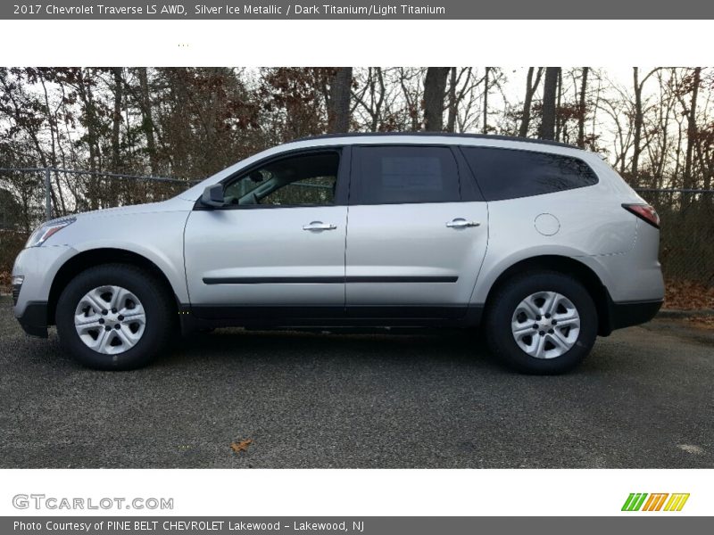 Silver Ice Metallic / Dark Titanium/Light Titanium 2017 Chevrolet Traverse LS AWD