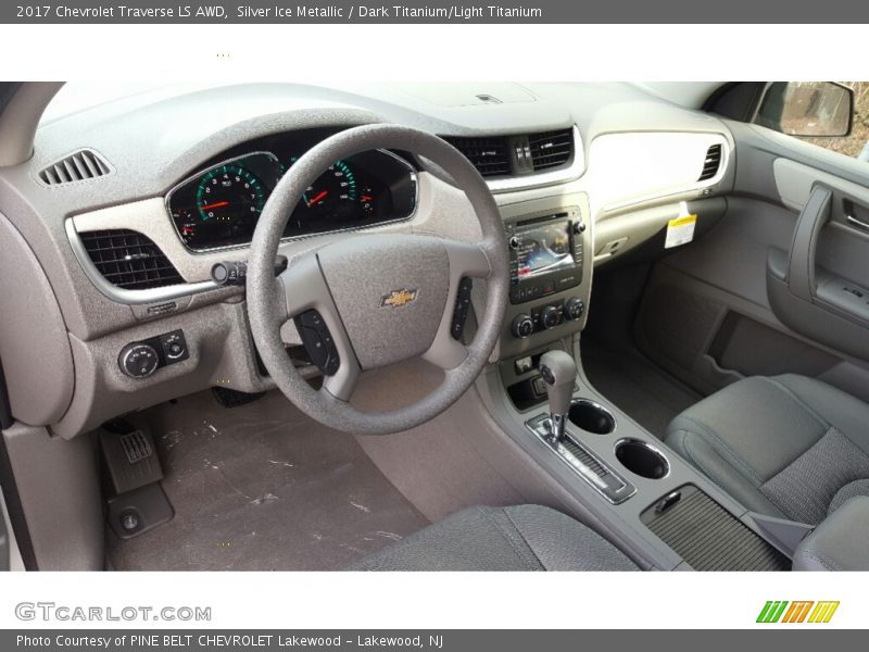 Silver Ice Metallic / Dark Titanium/Light Titanium 2017 Chevrolet Traverse LS AWD