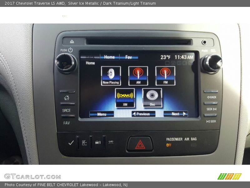 Silver Ice Metallic / Dark Titanium/Light Titanium 2017 Chevrolet Traverse LS AWD