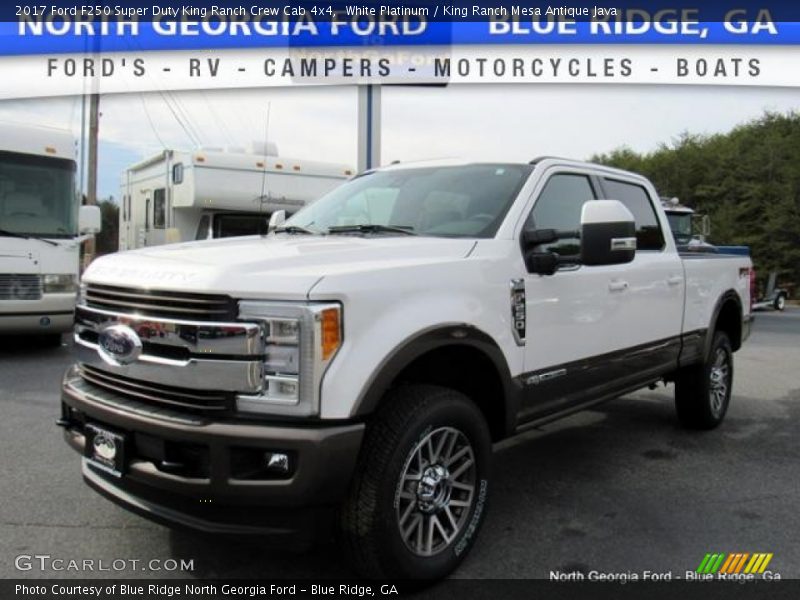 White Platinum / King Ranch Mesa Antique Java 2017 Ford F250 Super Duty King Ranch Crew Cab 4x4
