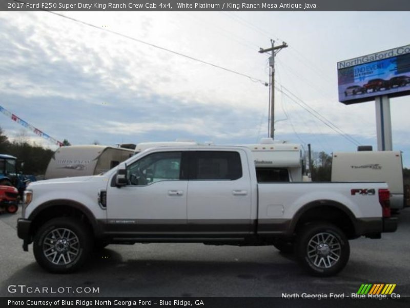 White Platinum / King Ranch Mesa Antique Java 2017 Ford F250 Super Duty King Ranch Crew Cab 4x4