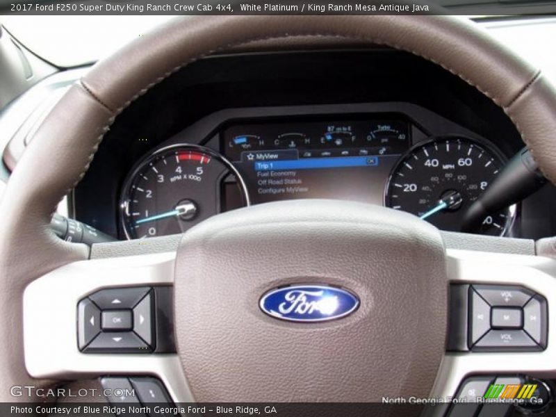 White Platinum / King Ranch Mesa Antique Java 2017 Ford F250 Super Duty King Ranch Crew Cab 4x4