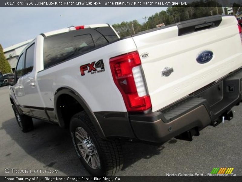White Platinum / King Ranch Mesa Antique Java 2017 Ford F250 Super Duty King Ranch Crew Cab 4x4