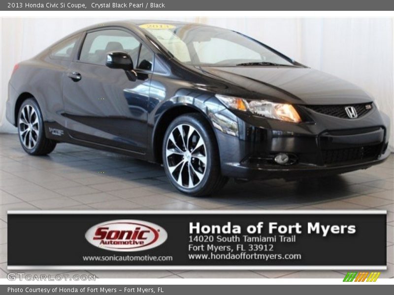 Crystal Black Pearl / Black 2013 Honda Civic Si Coupe