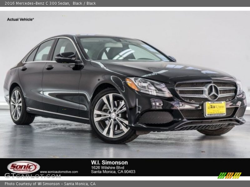 Black / Black 2016 Mercedes-Benz C 300 Sedan