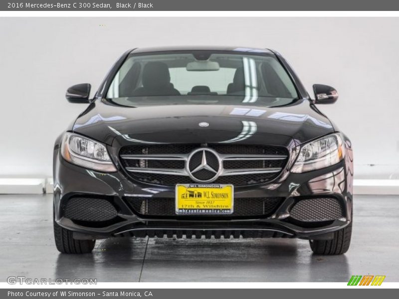 Black / Black 2016 Mercedes-Benz C 300 Sedan