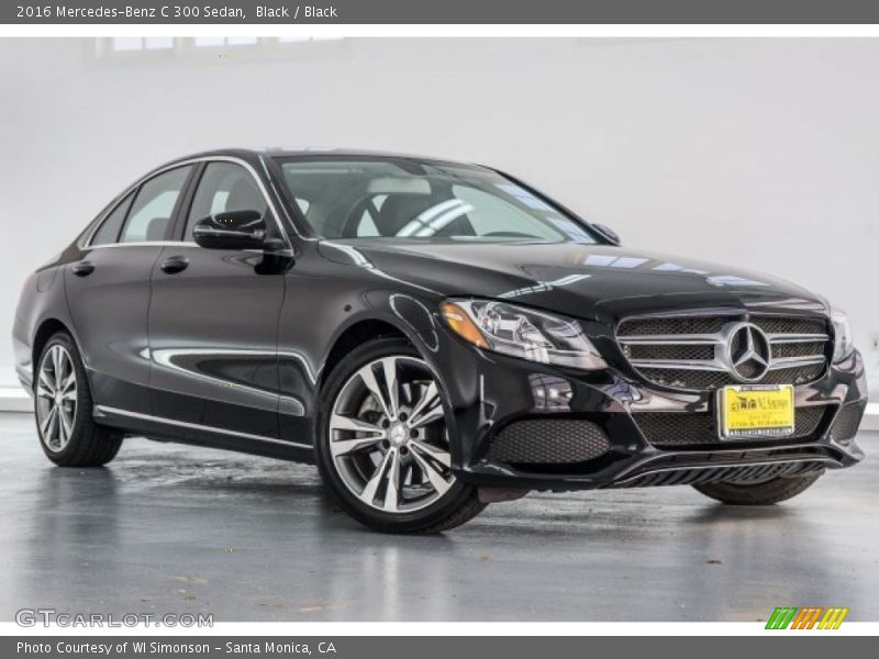 Black / Black 2016 Mercedes-Benz C 300 Sedan