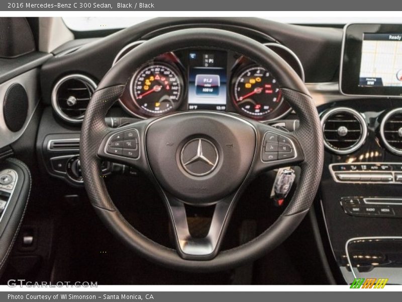 Black / Black 2016 Mercedes-Benz C 300 Sedan
